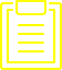 A simple yellow clipboard Icon