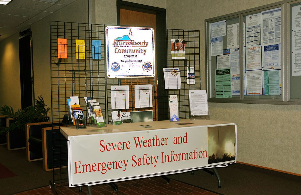 Fema storm information stand